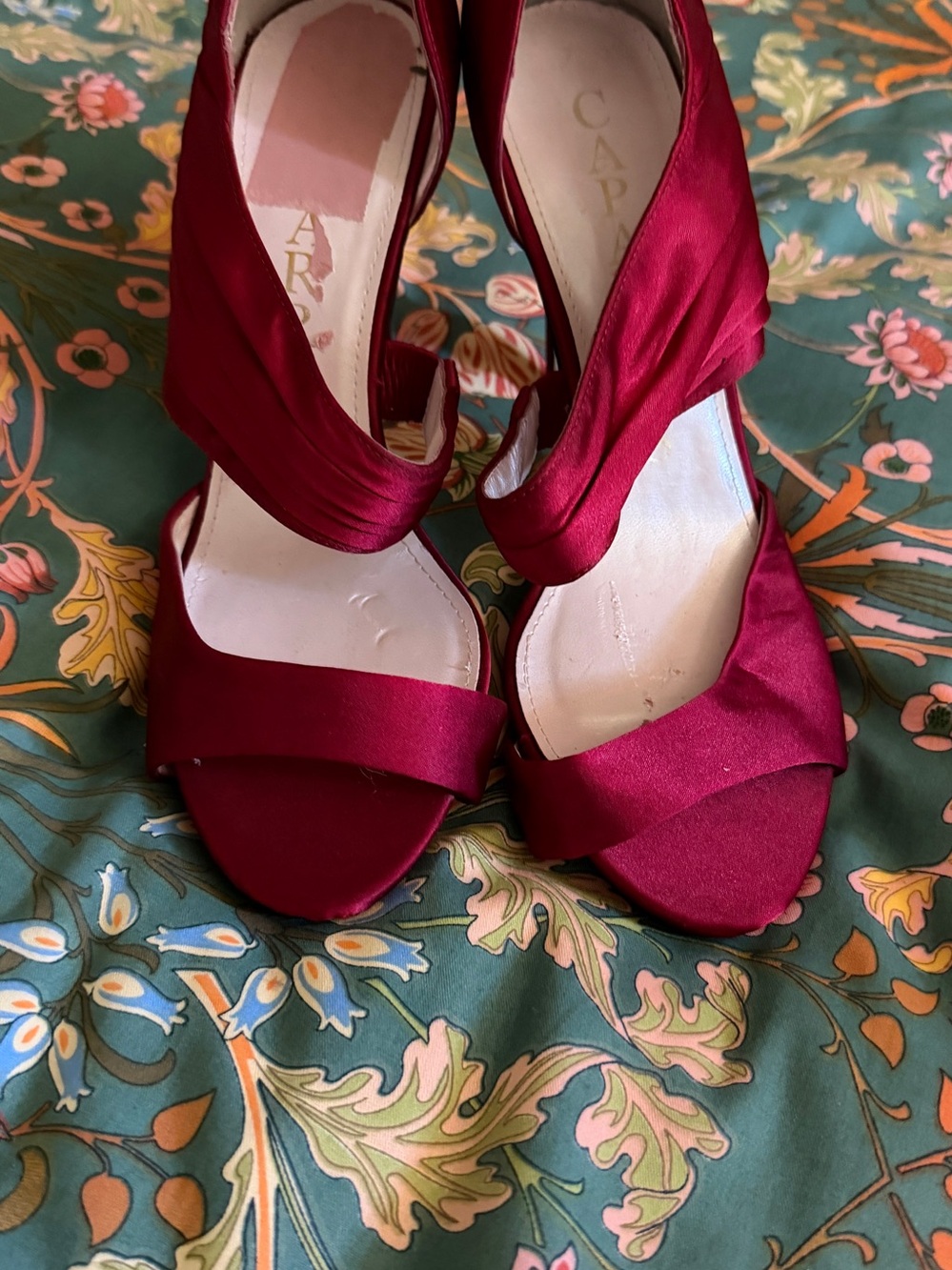 Fuchsia Satin Heels